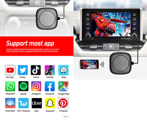 5V Power Input Mini USB Wireless Carplay Adapter per Android Auto e Apple Carplay